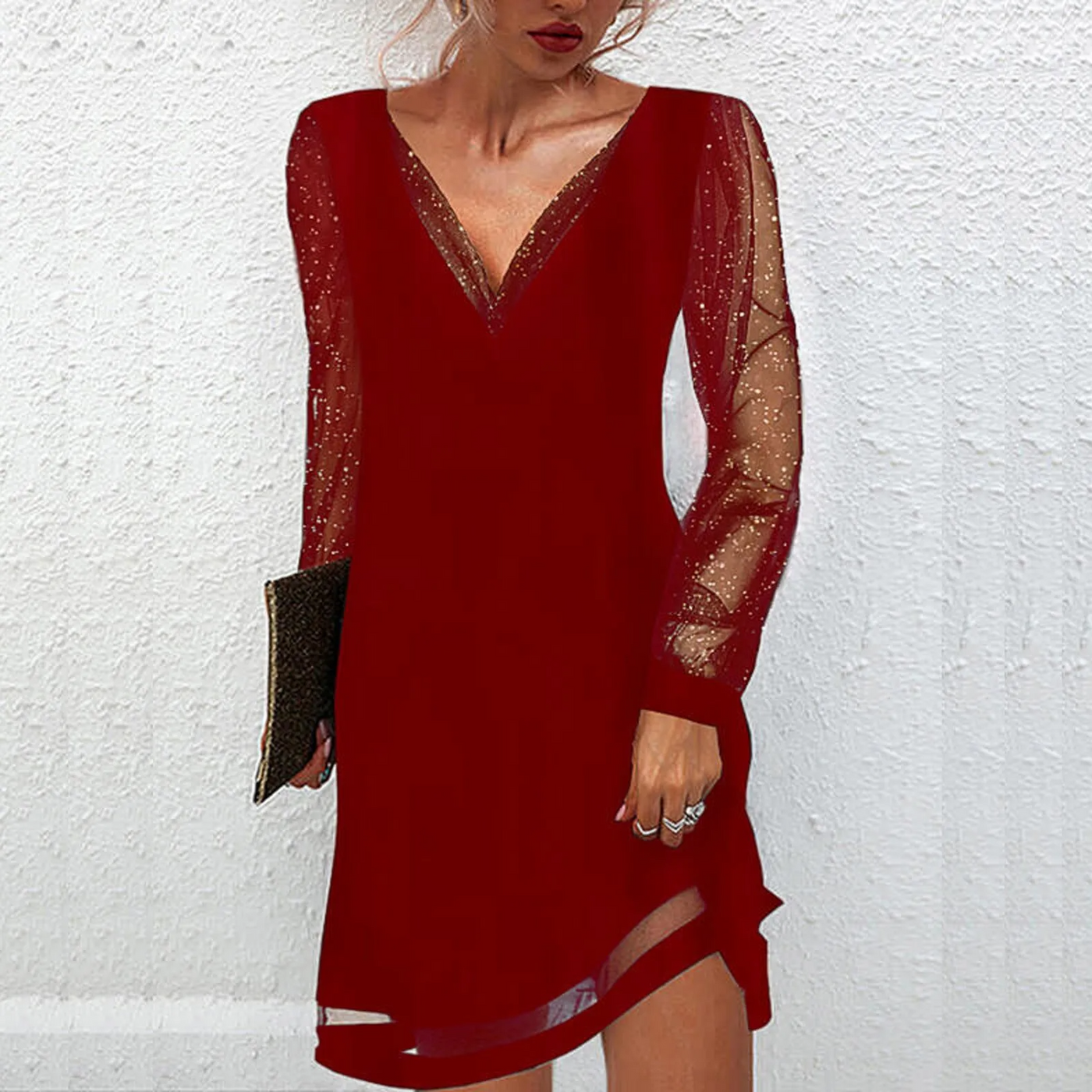 Lila - Elegant Lace Sleeve Dress