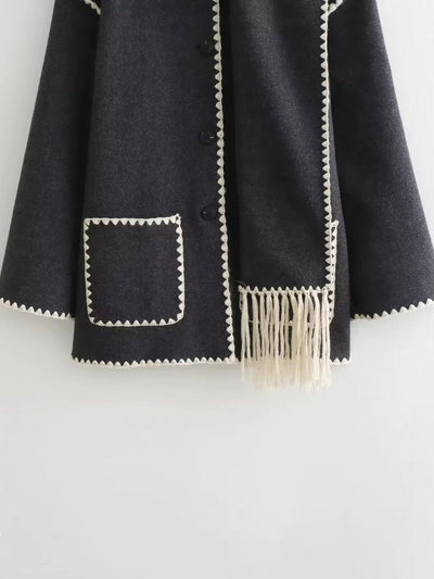 Antoinette - Chic Tweed Wool Coat