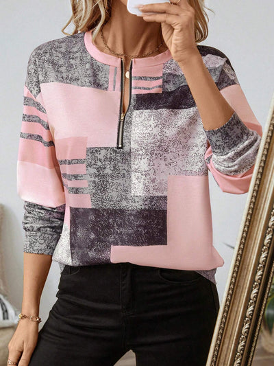 Anela - Retro Colourblock Sweatshirt