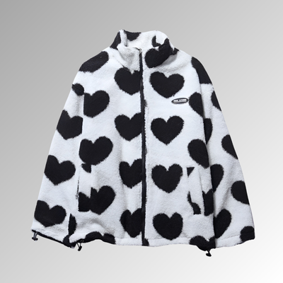 Anastasie - Trendy Heart Pattern Coat