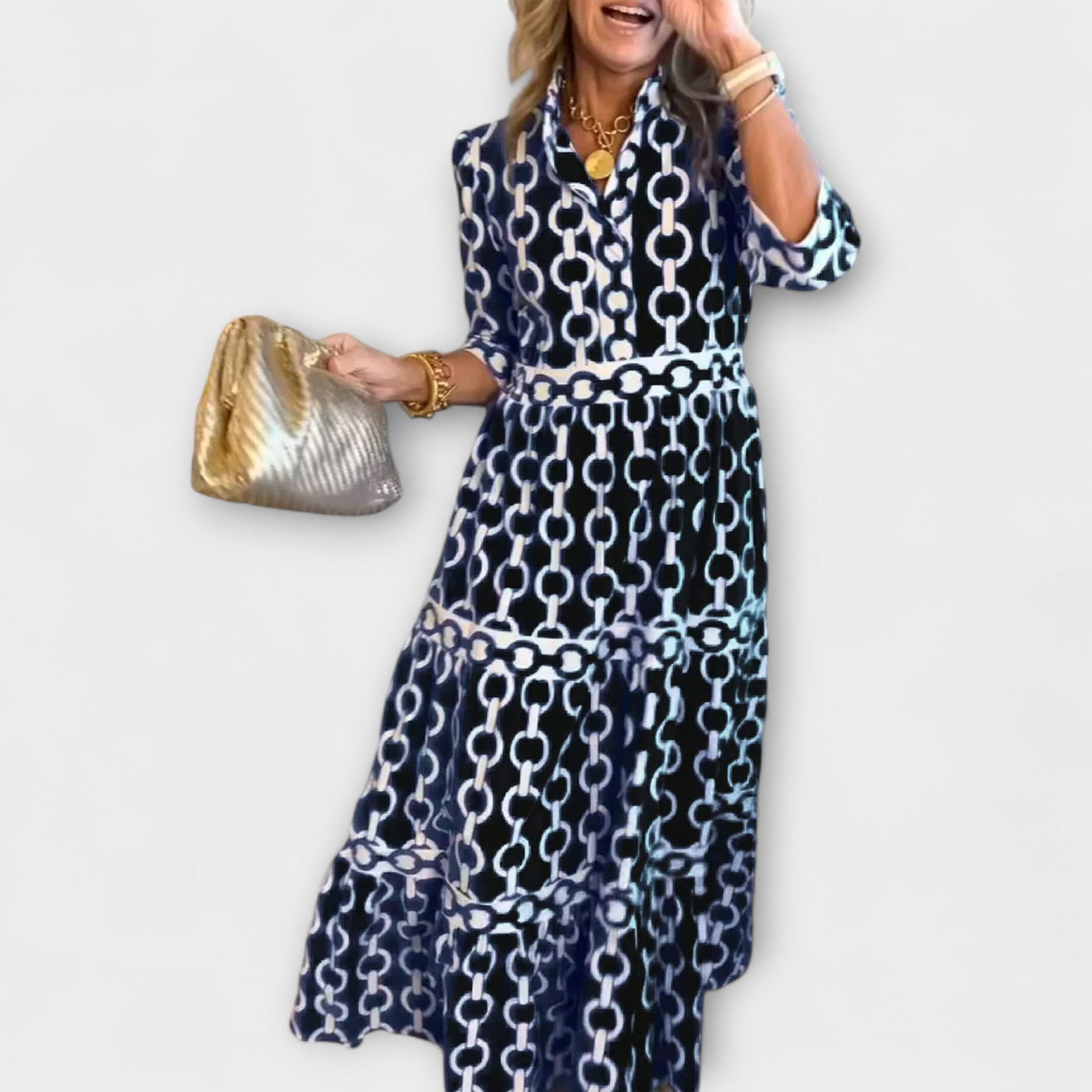 Donna - Chic Chain Midi Dress