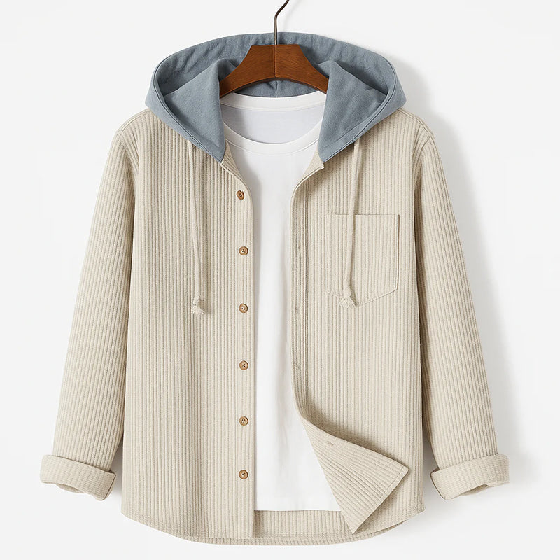 Davide Costa Hooded Corduroy Overshirt