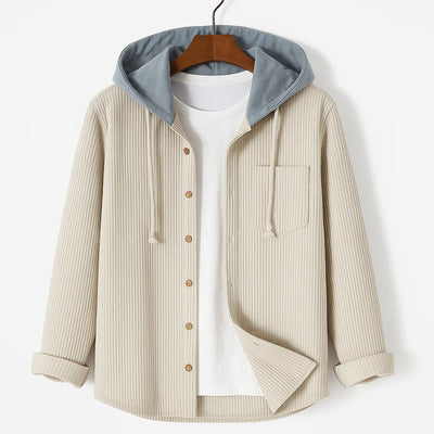 Davide Costa Hooded Corduroy Overshirt