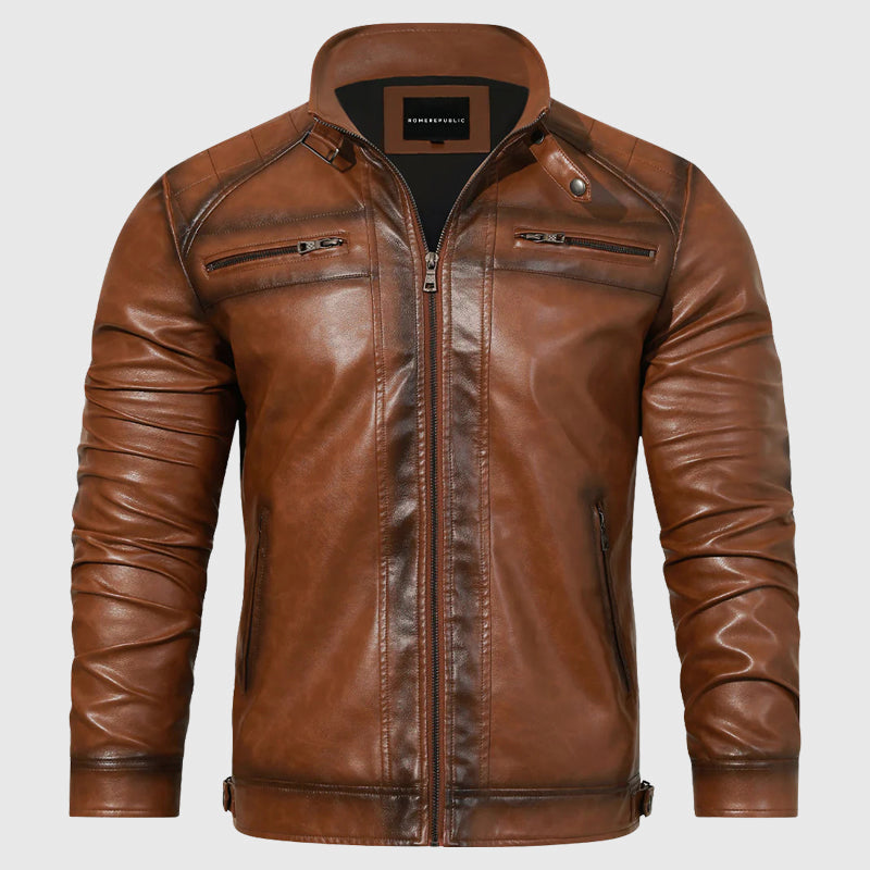Davide Costa Slim Fit Leather Jacket