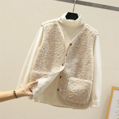 Colette - Elegant Fleece Layering Vest