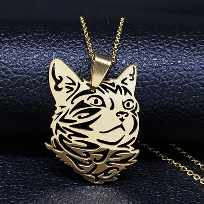 Wicca - Stylish Silver Cat Necklace