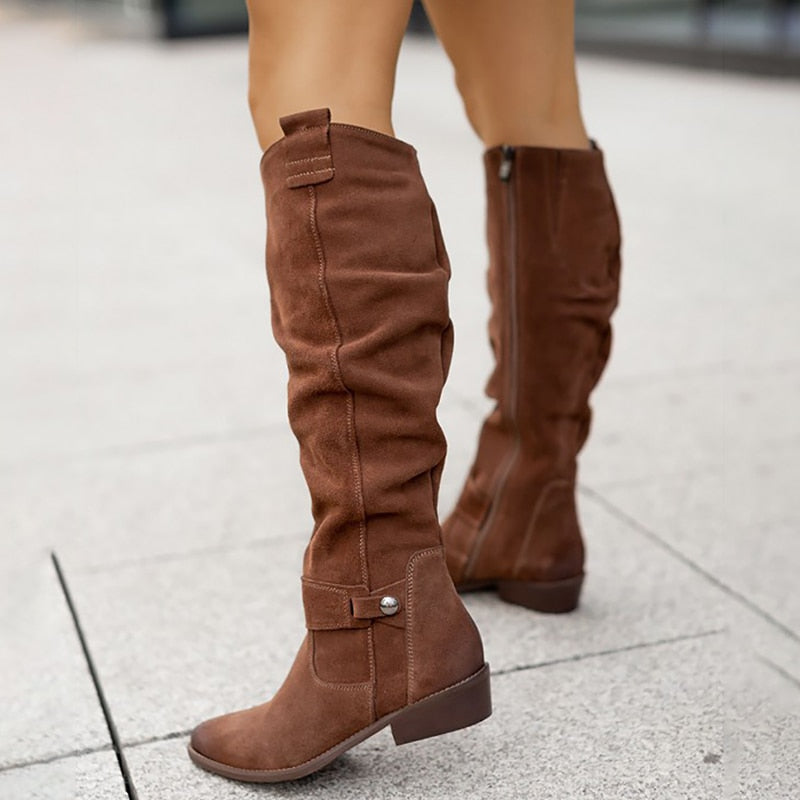 Lina – Comfortable, warm suede boots for women