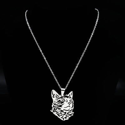 Wicca - Stylish Silver Cat Necklace