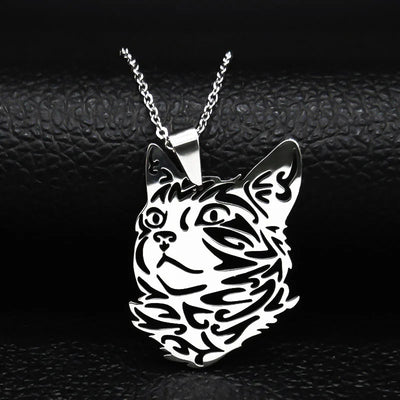 Wicca - Stylish Silver Cat Necklace