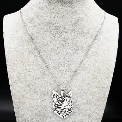 Wicca - Stylish Silver Cat Necklace