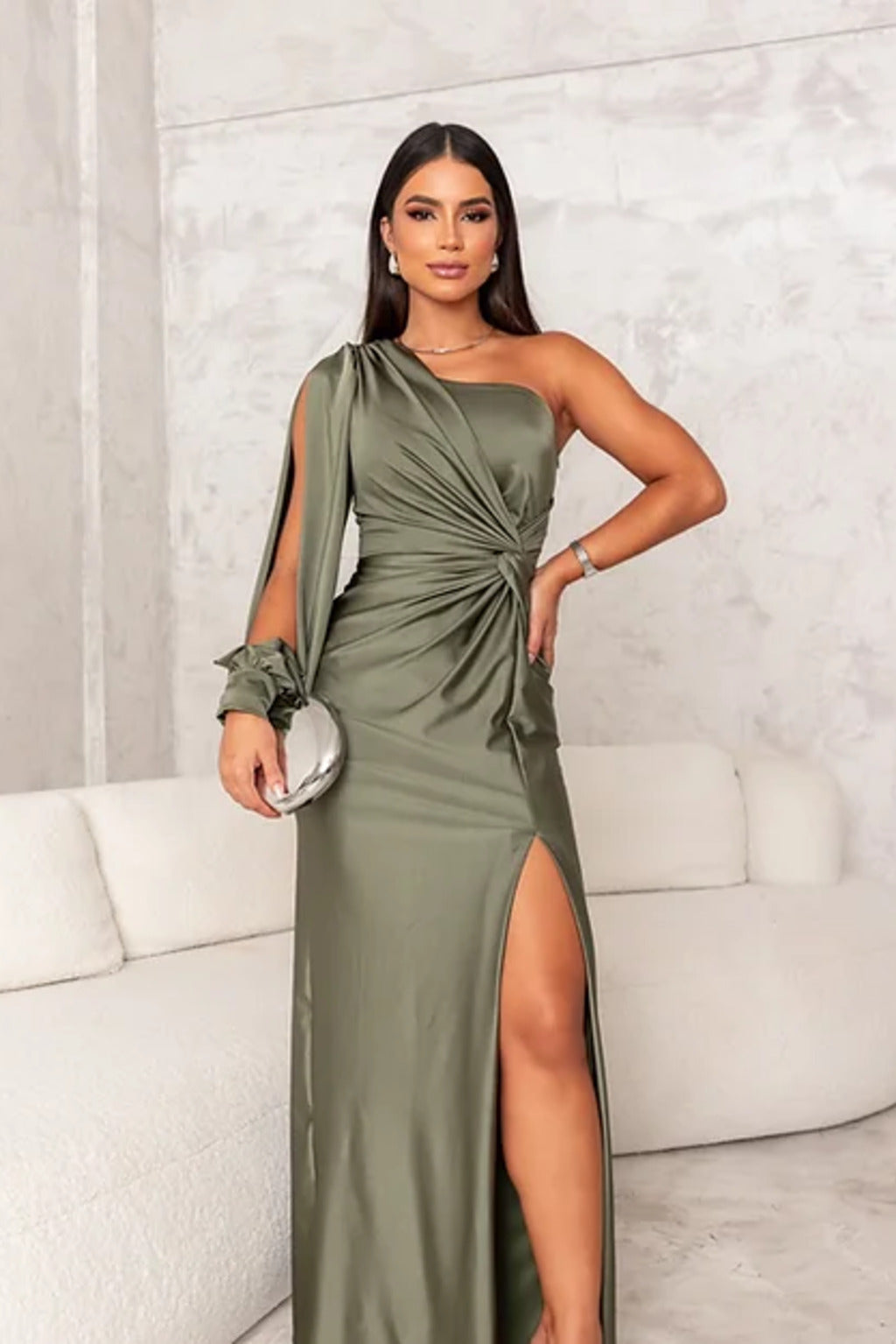 Celena - Luxurious Satin Evening Dress