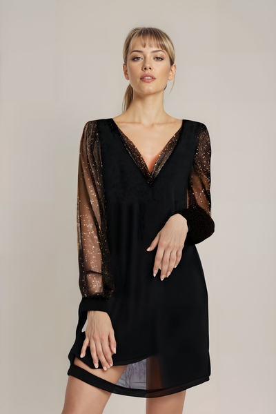 Lila - Elegant Lace Sleeve Dress