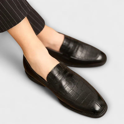 Milo | Luxe Crocodile Slip-On Loafers