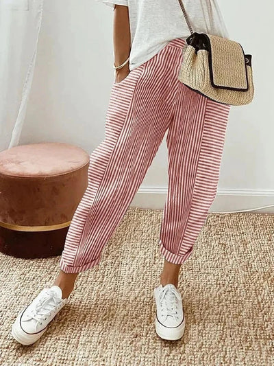 Lore - Comfortable Striped Trousers