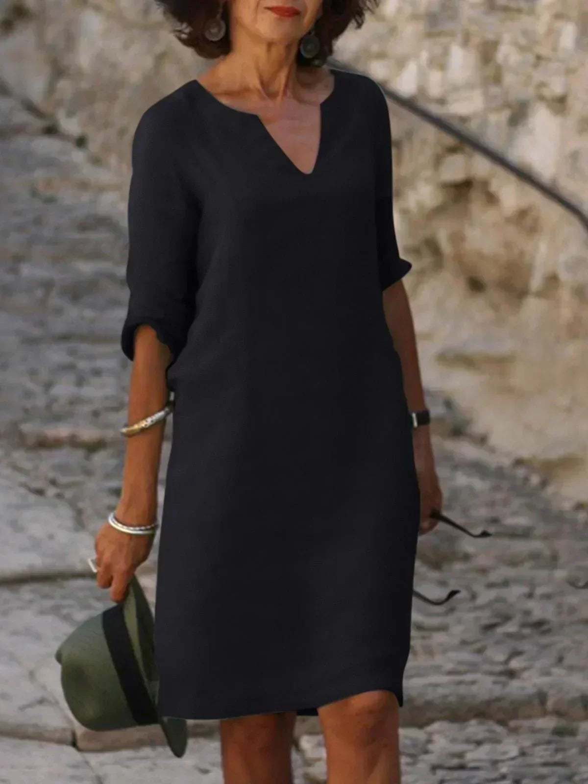 Josette - Elegant V-Neck Dress