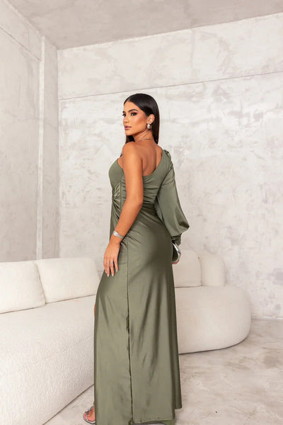Celena - Luxurious Satin Evening Dress